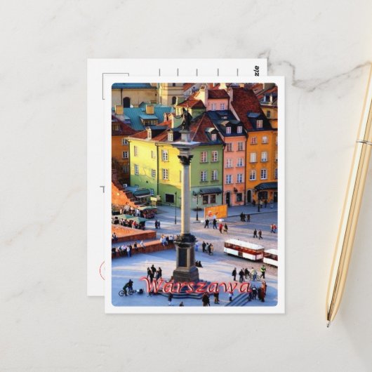 ワルシャワ – Sigismund Column – ポーランド – ポストカード (正面/裏面インサイチュ)