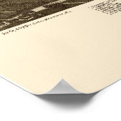 ワルシャワNYパノラママップ – 1885 ポスター (角)