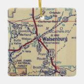 ワルセンブルクCOヴィンテージの地図 セラミックオーナメント (正面)