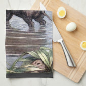 ワルソークbyルイ・サージェント，ヴィンテージ野生動物 キッチンタオル (四つ折り)