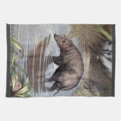 ワルソークbyルイ・サージェント，ヴィンテージ野生動物 キッチンタオル (横)