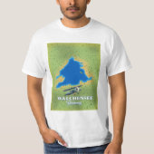 ワルチェンシー湖ドイツの地図 Tシャツ (正面)