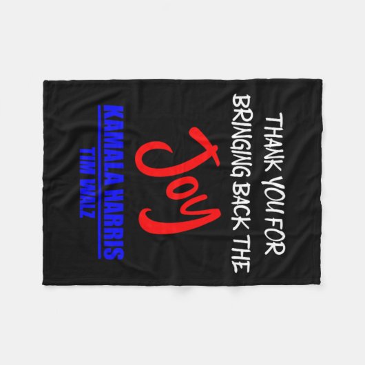 ワルツは政治の喜びを取り戻してくれてありがとう フリースブランケット (正面(横))