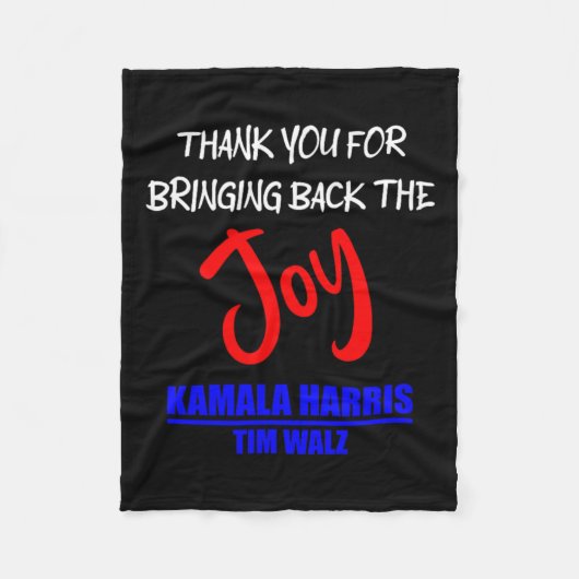 ワルツは政治の喜びを取り戻してくれてありがとう フリースブランケット (正面)