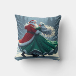ワルツを踊るサンタとクロース夫人 クッション