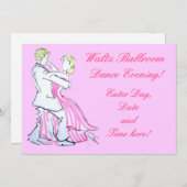 ワルツダンサーのグラフィックデザイン 招待状 (正面/裏面)