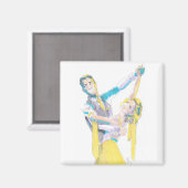 ワルツ社交ダンスダンサースケッチ マグネット (正面/裏面)