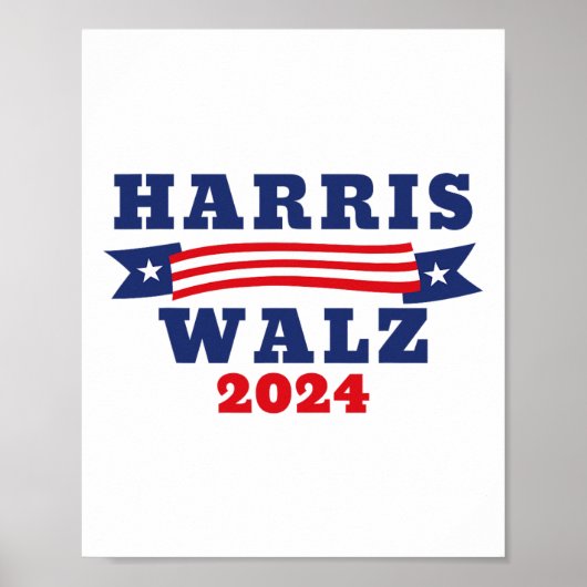 ワルツ2024アメリカ国旗Kamala Harris Tim Waltz 20 ポスター (正面)