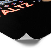 ワルツ2024シャツカピバラ国旗パトリオットCapy Rodent ポスター (角)