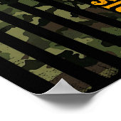 ワルツ2024年大統領の大統領選挙カマラ迷彩柄国旗 ポスター (角)