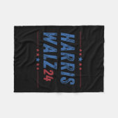 ワルツ2024選挙カマラハリスティムワルツ2024 2 フリースブランケット (正面(横))