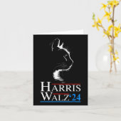 ワルツ2024 Cat選挙Kamala Harris Tim Walz 202 カード (黄色い花)