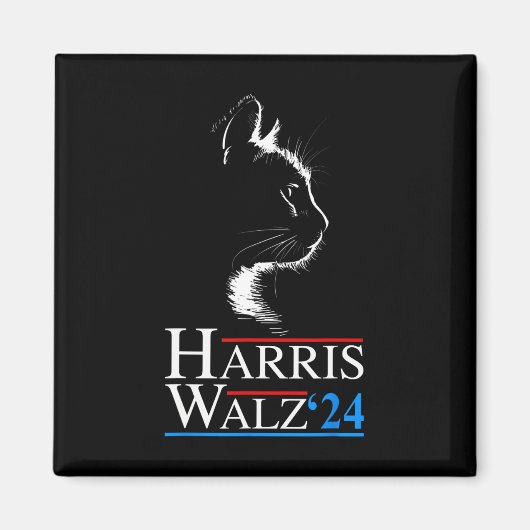 ワルツ2024 Cat選挙Kamala Harris Tim Walz 202 マグネット (正面)