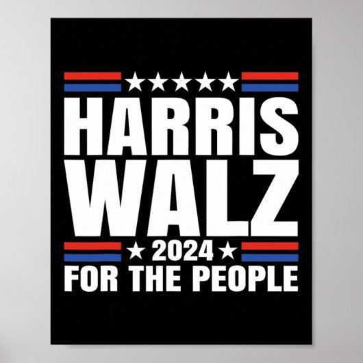ワルツ2024 For The People Kamala Harris Tim Waltz ポスター (正面)
