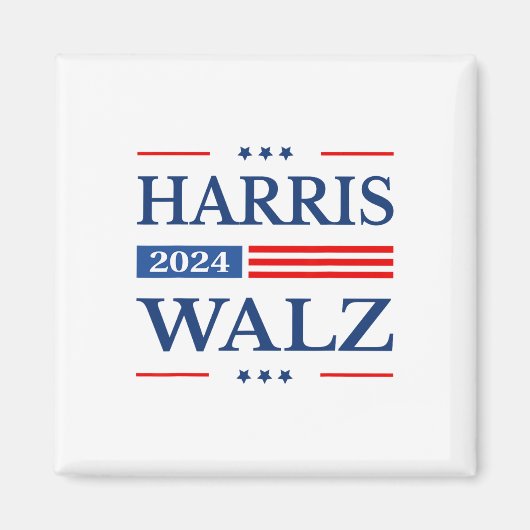 ワルツ2024 Kamala Harris 2024 Tim Waltz 2024 Usa F マグネット (正面)