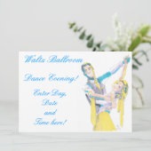 ワルツ ボールルーム ダンサー イラスト 招待状 (スタンド正面)