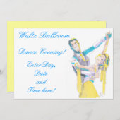 ワルツ ボールルーム ダンサー イラスト 招待状 (正面/裏面)