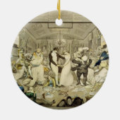 ワルツ(着色された版木、銅版、版画) セラミックオーナメント (裏面)