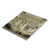 ワルツ(着色された版木、銅版、版画) タイル (側面)