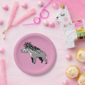 ワルトホグクール – ピンクのワルトゥイ豚 – 動物愛好家- ペーパープレート (パーティー)