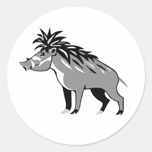 ワルトホグ – ワティPIG – 絶滅危惧動物 – 自然 ラウンドシール (正面)