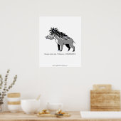 ワルトホグ – ワルティPIG – 絶滅危惧動物 – 野生動物 ポスター (キッチン)