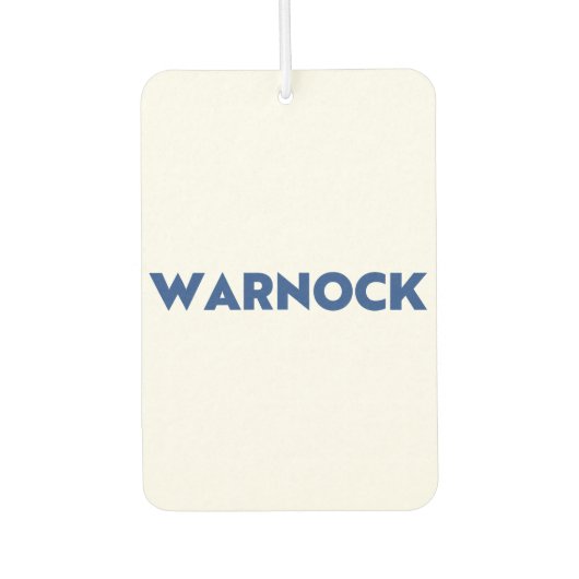 ワルノックジョージア州上院ランオフブルー白色 カーエアーフレッシュナー (正面)