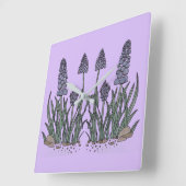 ワルビスブルー スクエア壁時計 (傾斜)