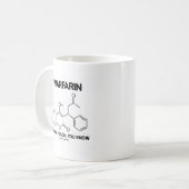 ワルファリンそれはラットの毒、知っていますです(分子) コーヒーマグカップ (正面左)