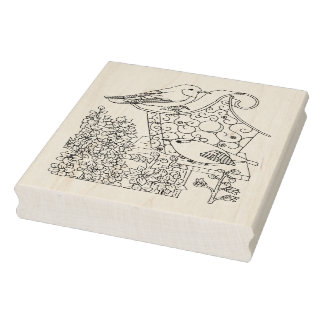 ワルブラーとラークスパー ラバースタンプ