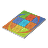 ワル市松模様にアートプリント ノートパッド (回転)