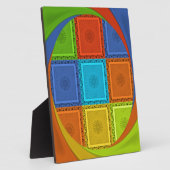 ワル市松模様にアートプリント フォトプラーク (側面)