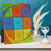 ワル市松模様にアートプリント フォトプラーク (側面)