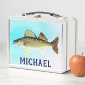 ワレパーソナライズされたイパイクオンブルー メタルランチボックス (インサイチュ)