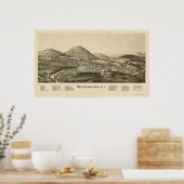 ワレンスブルクNYパノラママップ – 1891 ポスター (キッチン)