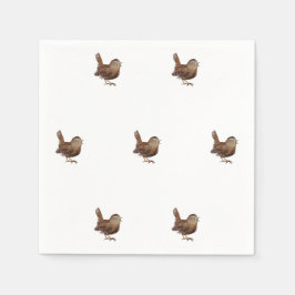 ワレン鳥が大きく美しい歌を歌う スタンダードカクテルナプキン