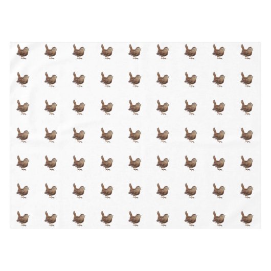 ワレン鳥が大きく美しい歌を歌う テーブルクロス (正面(横))