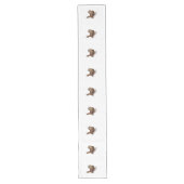 ワレン鳥が大きく美しい歌を歌う ロングテーブルランナー (正面)