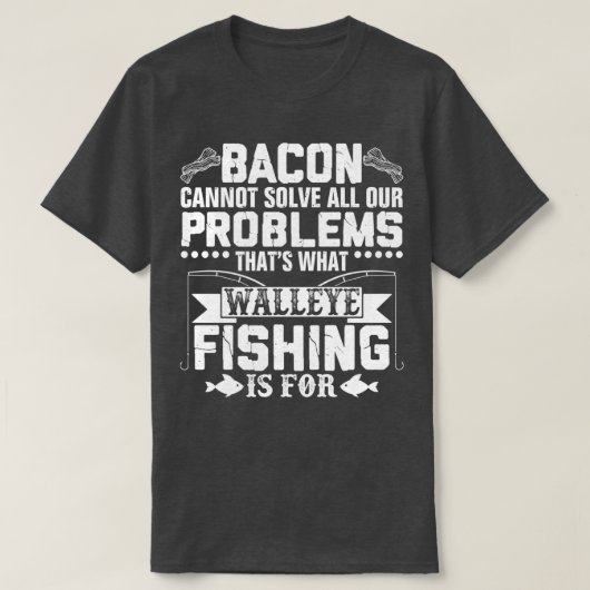 ワレーおもしろいイ魚釣り皮肉 Tシャツ (デザイン正面)