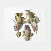 ワレー帽を跳ね上げる フリースブランケット (正面(横))