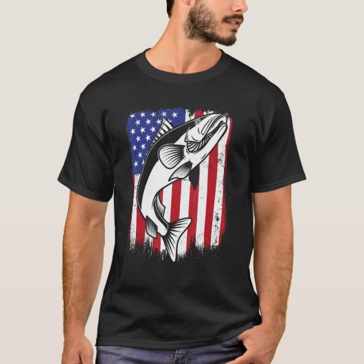ワレー系アメリカ国旗のフックルズザンダー・ワレーF Tシャツ (正面)
