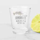 ワレー魚釣りアングラーフィッシュスポーツアウトドアメンズ ショットグラス (裏面)