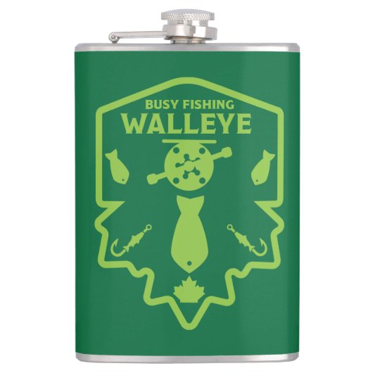 ワレー魚釣りカナダ フラスク (正面)