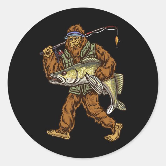 ワレー魚釣りソーガー狩りビッグフートフィッシャーンス ラウンドシール (正面)
