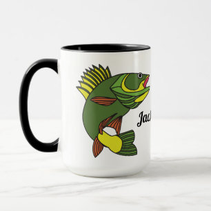 ワレー魚釣り パーソナライズされた マグカップ