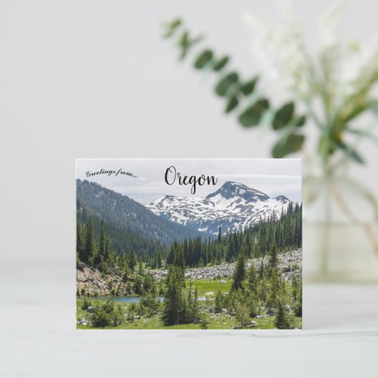 ワロウア威厳のあるマウンテンズオレゴン ポストカード (スタンド正面)