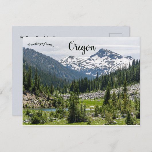 ワロウア威厳のあるマウンテンズオレゴン ポストカード (正面/裏面)