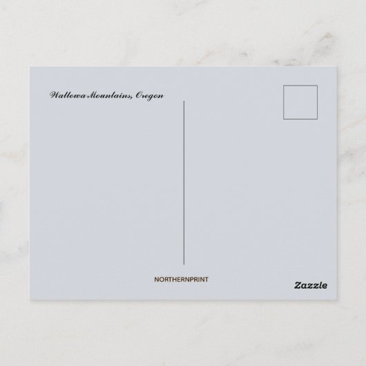 ワロウア威厳のあるマウンテンズオレゴン ポストカード (裏面)