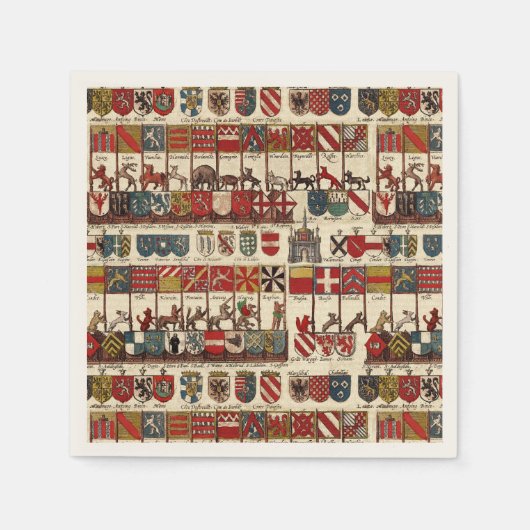 ワロニアの紋章 スタンダードカクテルナプキン (正面)