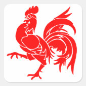 ワロニアの雄鶏。 スクエアシール (正面)